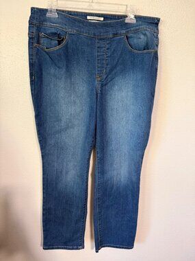 Westbound Petites Jeans Pull On "The Park Avenue Fit" Blue Medium 14P S